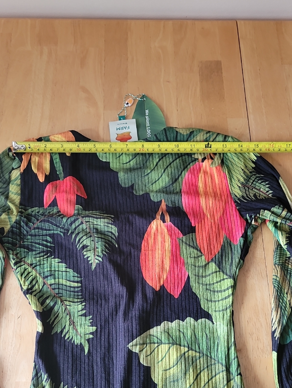 FARM Rio Cocoa Leaf Bodysuit Size S - Picture 11 of 16